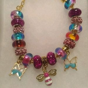 Bees & Butterflies European Charm Bracelet